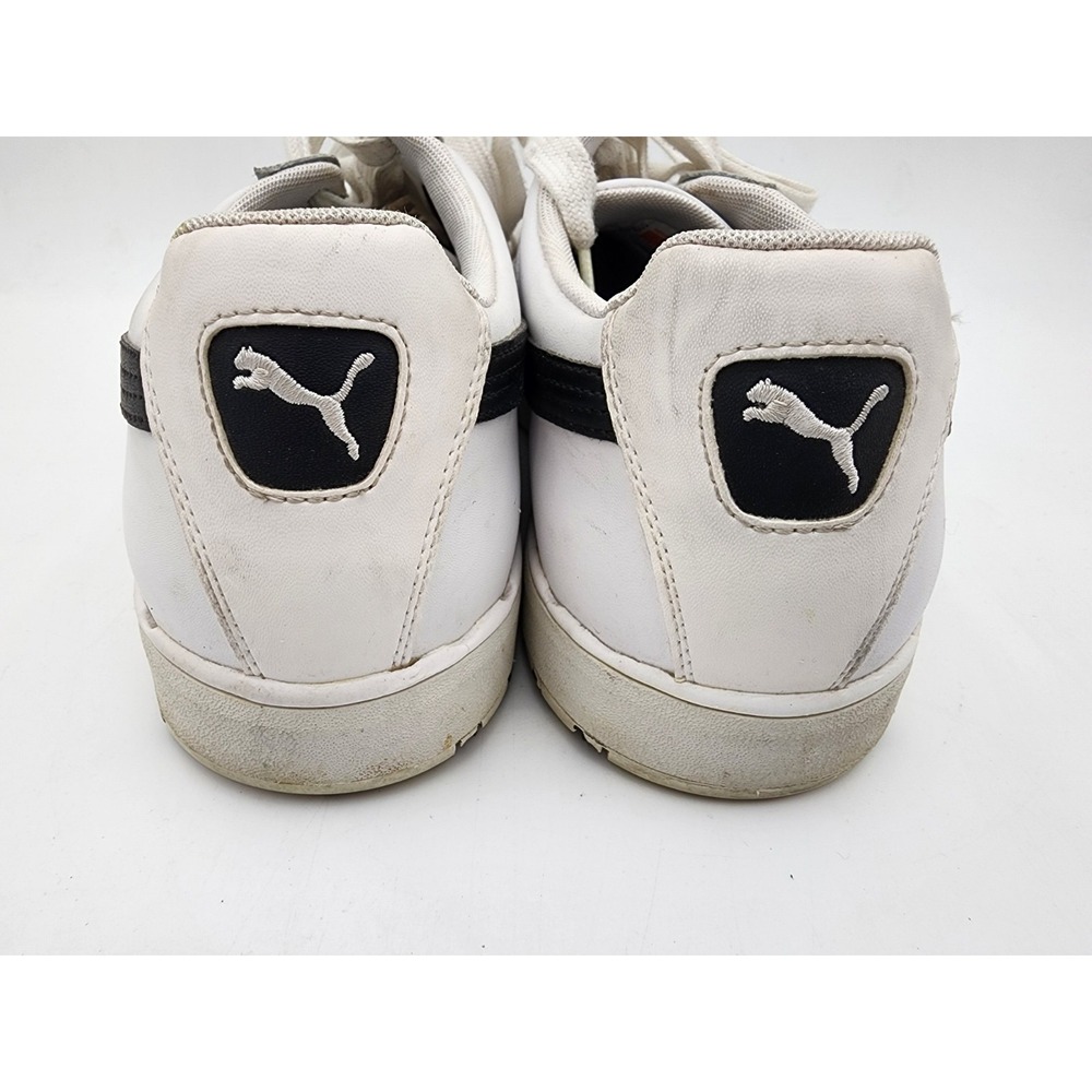 PUMA Clyde Golf Sneakers Spikeless Mens Size 11 White Black Leather Lace Up - Picture 10 of 13